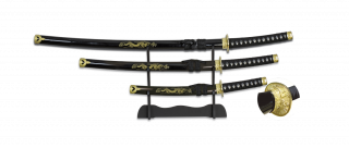 Set 3 Katanas TOLE10.Peana. 29/49/70 cm