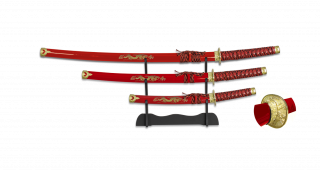Set 3 Katanas TOLE10.Peana. 29/49/70 cm