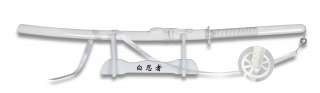 Katana Tole10. WHITE NINJA. Con Peana.
