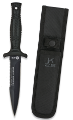 Cuchillo K25 Tactico c/sierra funda.12.5