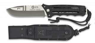 cuchillo K25 encordado negro. tit. 11.5