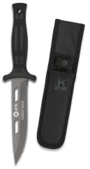 cuchillo botero K25. black coated h:12.8