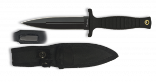 Cuchillo Albainox negro. funda. H: 12