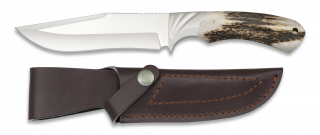Cuchillo Caza Mango Ciervo. Total: 26 cm