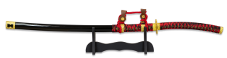 Katana Tole10 Tachi roja / negra c/peana