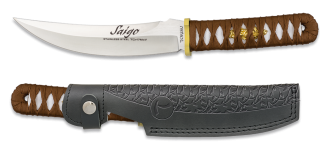 cuchillo Tokisu funda piel CNC encordado