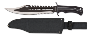 cuchillo albainox negro puño goma. h: