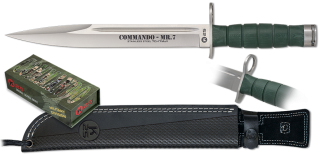 Bayoneta K25 COMMANDO verde CNC 26cm