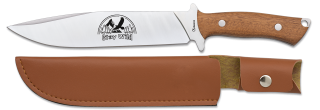 cuchillo puño madera natural.