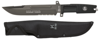 Cuchillo táctico K25 puño goma. hoja: 19