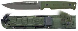Cuchillo táctico K25 puño goma verde
