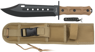 cuchillo Albainox tac. coyote. hoja negr