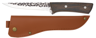 cuchillo puño madera / funda polipiel. h