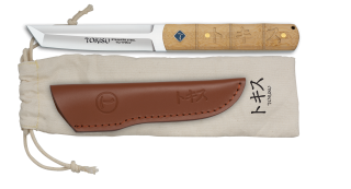 cuchillo TOKISU bambú. Funda de piel. Ho