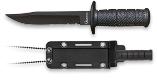 Cuchillo táctico de cuello ALBAINOX negr