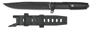 Cuchillo tac. Albainox. Negro. puño goma