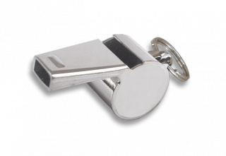 Silbato metalico CROMADO con anilla.4 cm