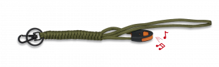 Llavero paracord con silbato Verde