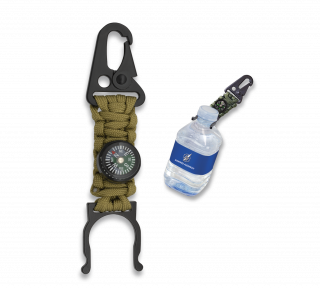 Paracord sujeta botellas con brujula