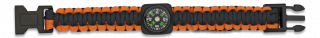 Pulsera paracord Naranja con brujula