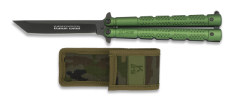 abanico K25 verde titanium coated. h:10