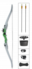 KIT ARCO RECURVO. 20 LBS. PLATA