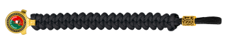 pulsera paracord Barbaric oro / negro.