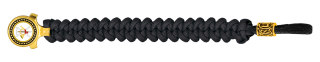 pulsera paracord Barbaric oro / negro.