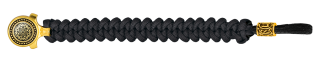pulsera paracord Barbaric oro / negro. p