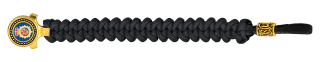 pulsera paracord Barbaric oro / negro.
