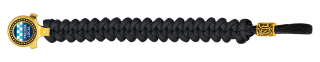pulsera paracord Barbaric oro / negro. p