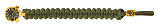 pulsera paracord Barbaric oro / verde. p