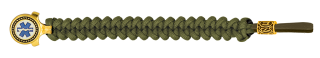 pulsera paracord Barbaric oro / verde. p