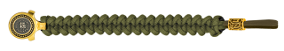 pulsera paracord Barbaric oro / verde. p