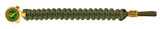 pulsera paracord Barbaric oro / verde. p