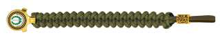 pulsera paracord Barbaric oro / verde. p