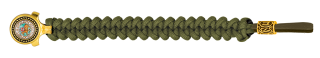 pulsera paracord Barbaric oro / verde. p