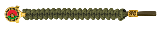pulsera paracord Barbaric oro / verde. p