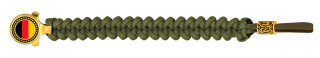pulsera paracord Barbaric oro / verde. p