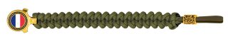 pulsera paracord Barbaric oro / verde. p