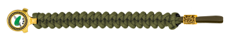 pulsera paracord Barbaric oro / verde. p