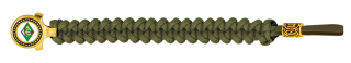 pulsera paracord Barbaric oro / verde. p