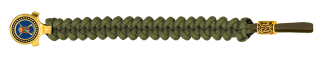 pulsera paracord Barbaric oro / verde. p