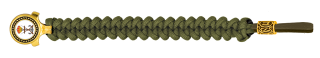 pulsera paracord Barbaric oro / verde. p