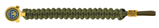 pulsera paracord Barbaric oro / verde. p