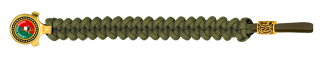 pulsera paracord Barbaric oro / verde. p