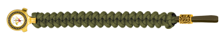 pulsera paracord Barbaric oro / verde. p