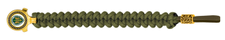 pulsera paracord Barbaric oro / verde. p