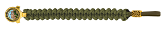 pulsera paracord Barbaric oro / verde. p