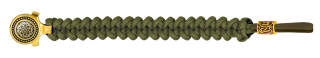 pulsera paracord Barbaric oro / verde. p
